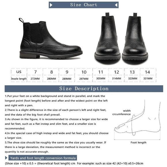 MEN\'S Chelsea Boots Slip-on Formal Black 715 main image 8